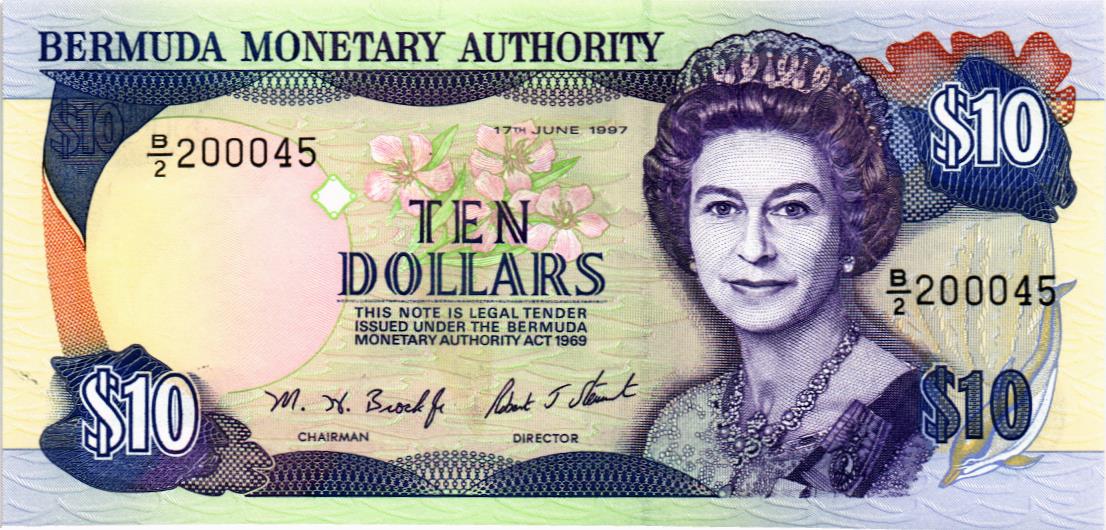 БЕРМУДСКИЕ ОСТРОВА 10 ДОЛЛАРОВ 1