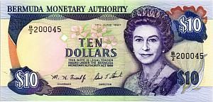 БЕРМУДСКИЕ ОСТРОВА 10 ДОЛЛАРОВ 1