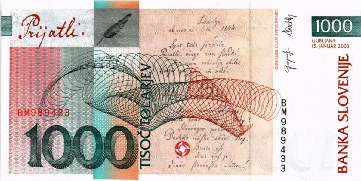 СЛОВЕНИЯ 1000 ТОЛАРОВ 2