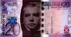 ШОТЛАНДИЯ 20 ФУНТОВ (BANK OF SCOTLAND) 1