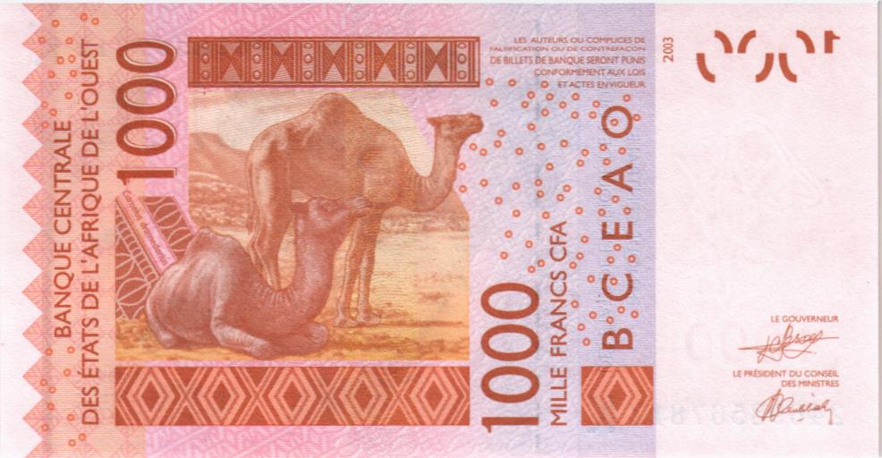 WAS - СЕНЕГАЛ 1000 ФРАНКОВ (K) 2