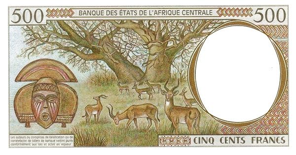 CAS - ЧАД 500 ФРАНКОВ (P) 2