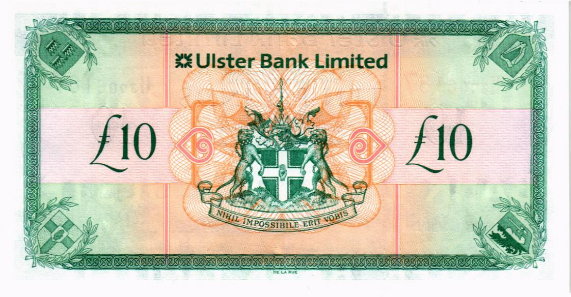 СЕВЕРНАЯ ИРЛАНДИЯ 10 ФУНТОВ (ULSTER BANK) 2