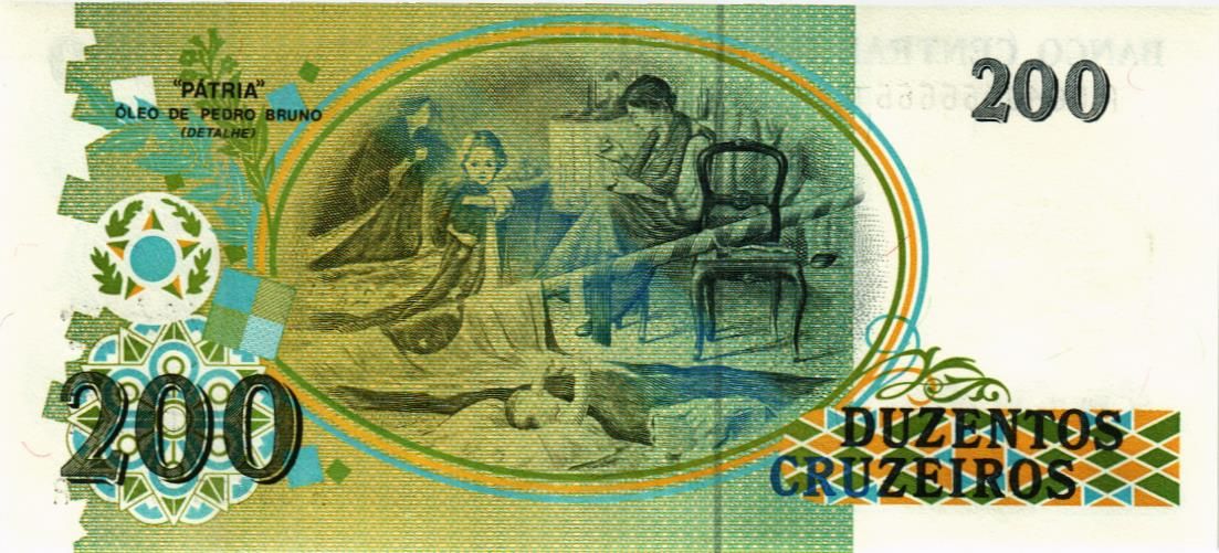 БРАЗИЛИЯ 200 КРУЗЕЙРО #A0640066666A 2