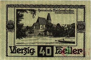 АВСТРИЯ 40 ХЕЛЛЕРОВ (НОТГЕЛЬД) 2