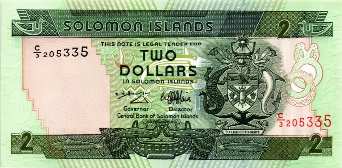 СОЛОМОНОВЫ ОСТРОВА 2 ДОЛЛАРА 1