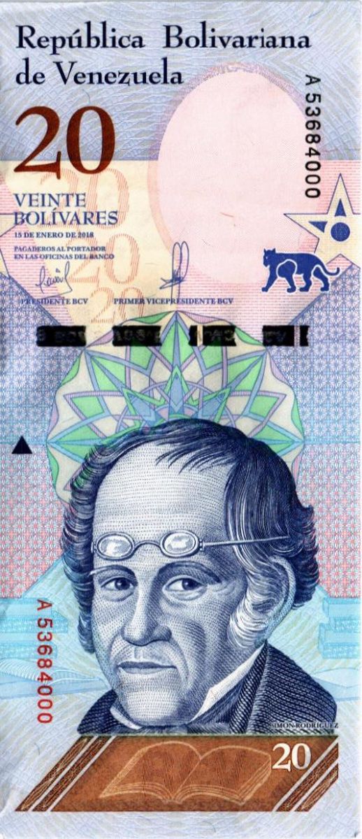 ВЕНЕСУЭЛА 20 БОЛИВАР 1