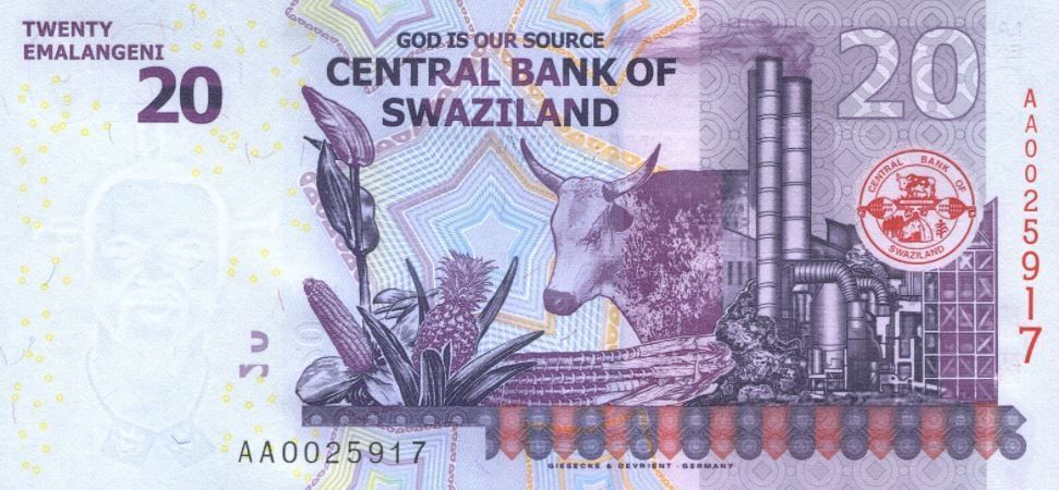 СВАЗИЛЕНД 20 ЭМАЛАНГЕНИ (-AA- ПРЕФИКС) 2
