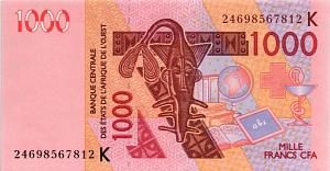 WAS - СЕНЕГАЛ 1000 ФРАНКОВ (K) 1