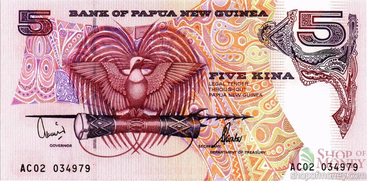 ПАПУА-НОВАЯ ГВИНЕЯ 5 КИНА 1