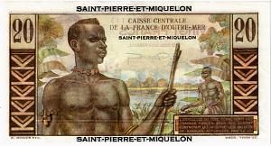 СЕН-ПЬЕР И МИКЕЛОН 20 ФРАНКОВ 2