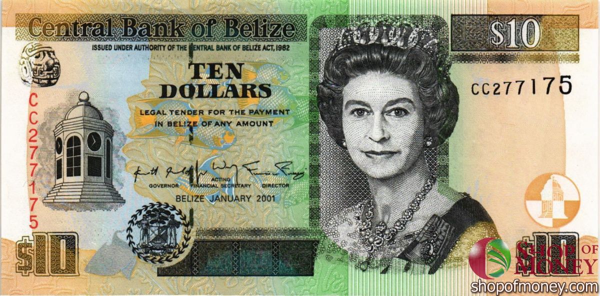 БЕЛИЗ 10 ДОЛЛАРОВ 1