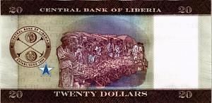 ЛИБЕРИЯ 20 ДОЛЛАРОВ 2