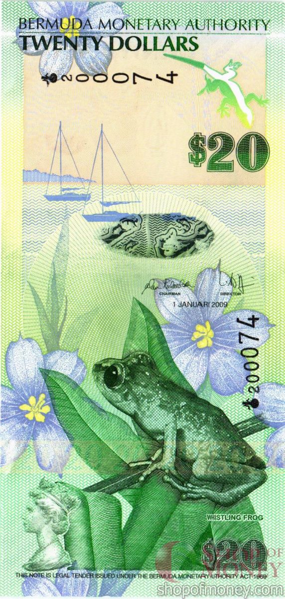 БЕРМУДСКИЕ ОСТРОВА 20 ДОЛЛАРОВ 1