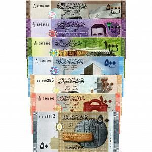 СИРИЯ НАБОР 50 100 200 500 1000 2000 5000 ФУНТОВ 1