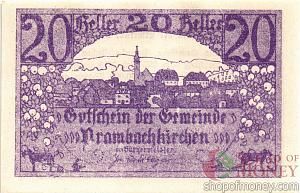 АВСТРИЯ 20 ХЕЛЛЕРОВ (НОТГЕЛЬД) 1