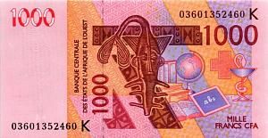 WAS - СЕНЕГАЛ 1000 ФРАНКОВ (K) 1