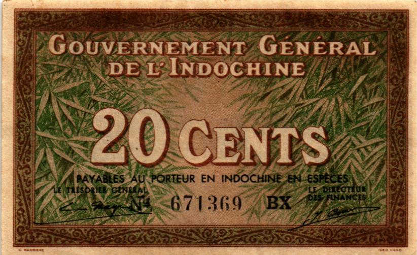 ФРАНЦУЗСКИЙ ИНДОКИТАЙ 20 ЦЕНТОВ 1