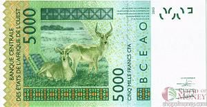 КОТ-Д'ИВУАР 5000 ФРАНКОВ 2
